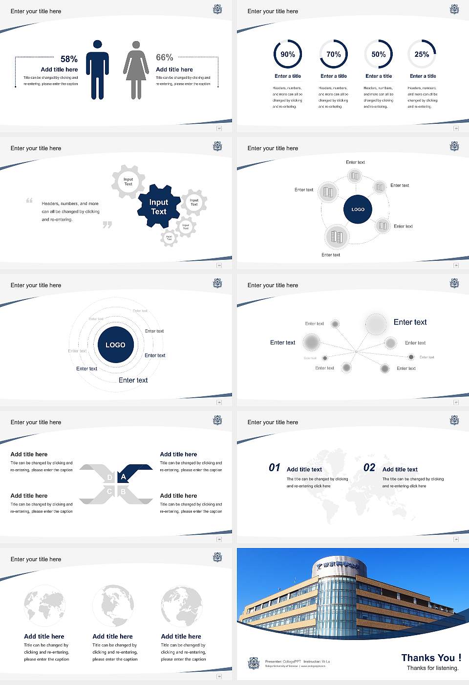 Teikyo University of Science Course/Courseware Creation PPT Template16:9 ratio PPT effect preview image4
