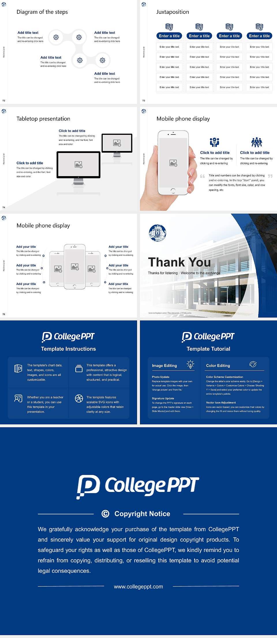 The University of Kitakyushu Competition/Entrepreneurship Contest PPT Template4:3 ratio PPT effect preview image9