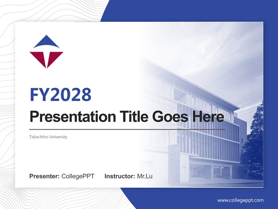 Takachiho University Academic Presentation/Research Findings Report PPT Template4:3 ratio PPT effect preview image5