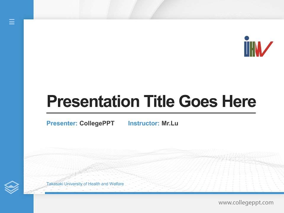Takasaki University of Health and Welfare Thesis Proposal/Graduation Defense PPT Template4:3 ratio PPT effect preview image5