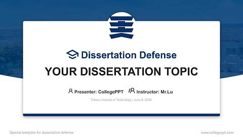 Tohoku Institute of Technology Graduation Thesis Defense PPT Template