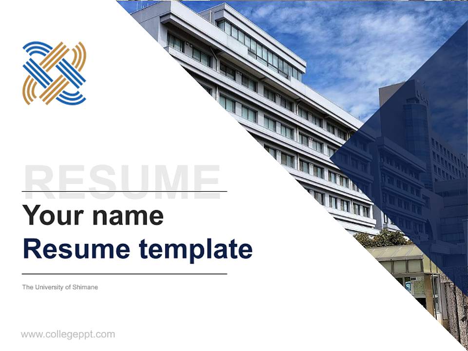 The University of Shimane Resume PPT Template4:3 ratio PPT effect preview image5