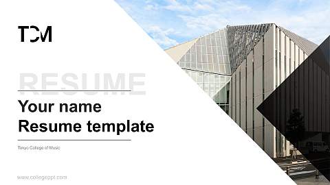 Tokyo College of Music Resume PPT Template
