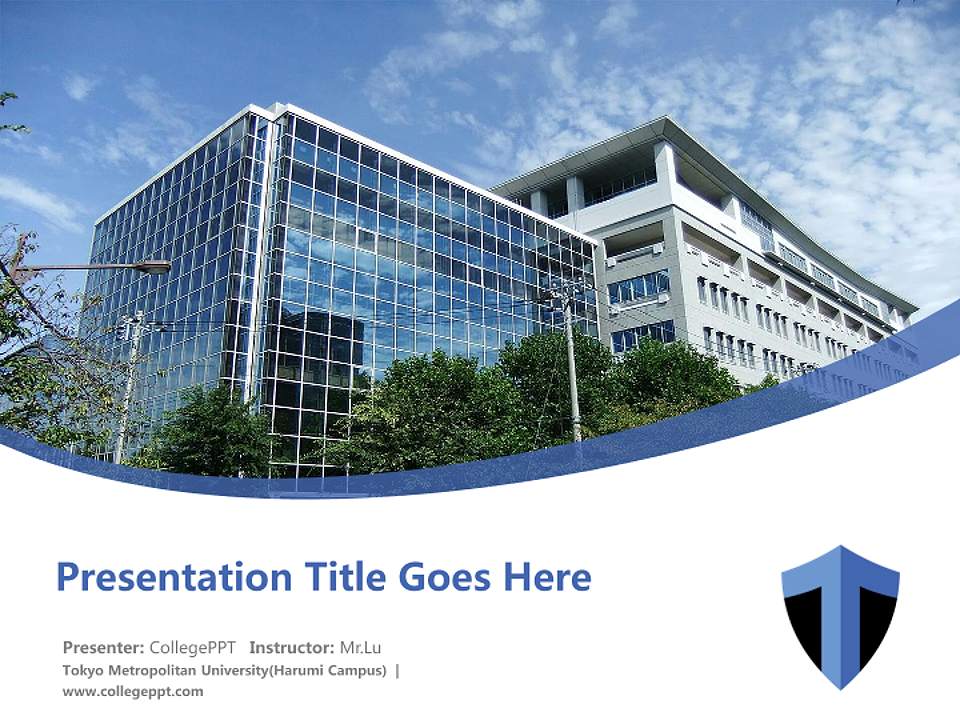 Tokyo Metropolitan University(Harumi Campus) Course/Courseware Creation PPT Template4:3 ratio PPT effect preview image5
