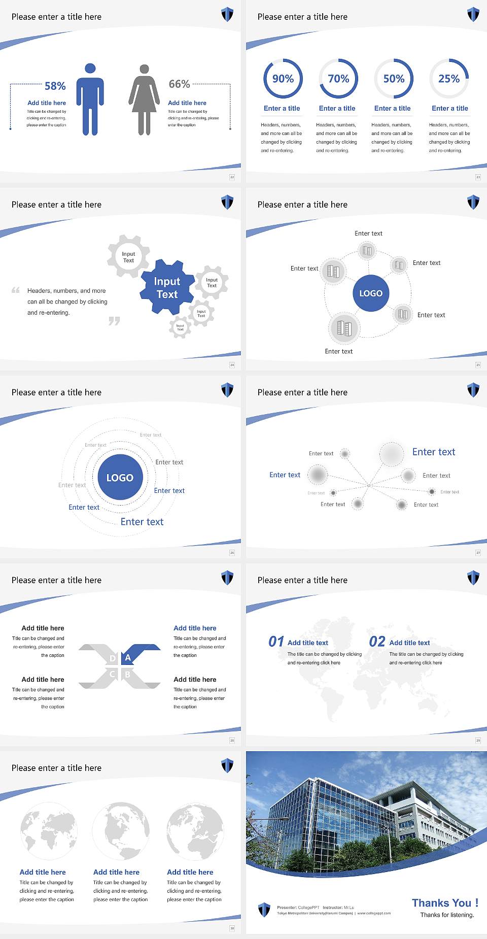 Tokyo Metropolitan University(Harumi Campus) Course/Courseware Creation PPT Template4:3 ratio PPT effect preview image4