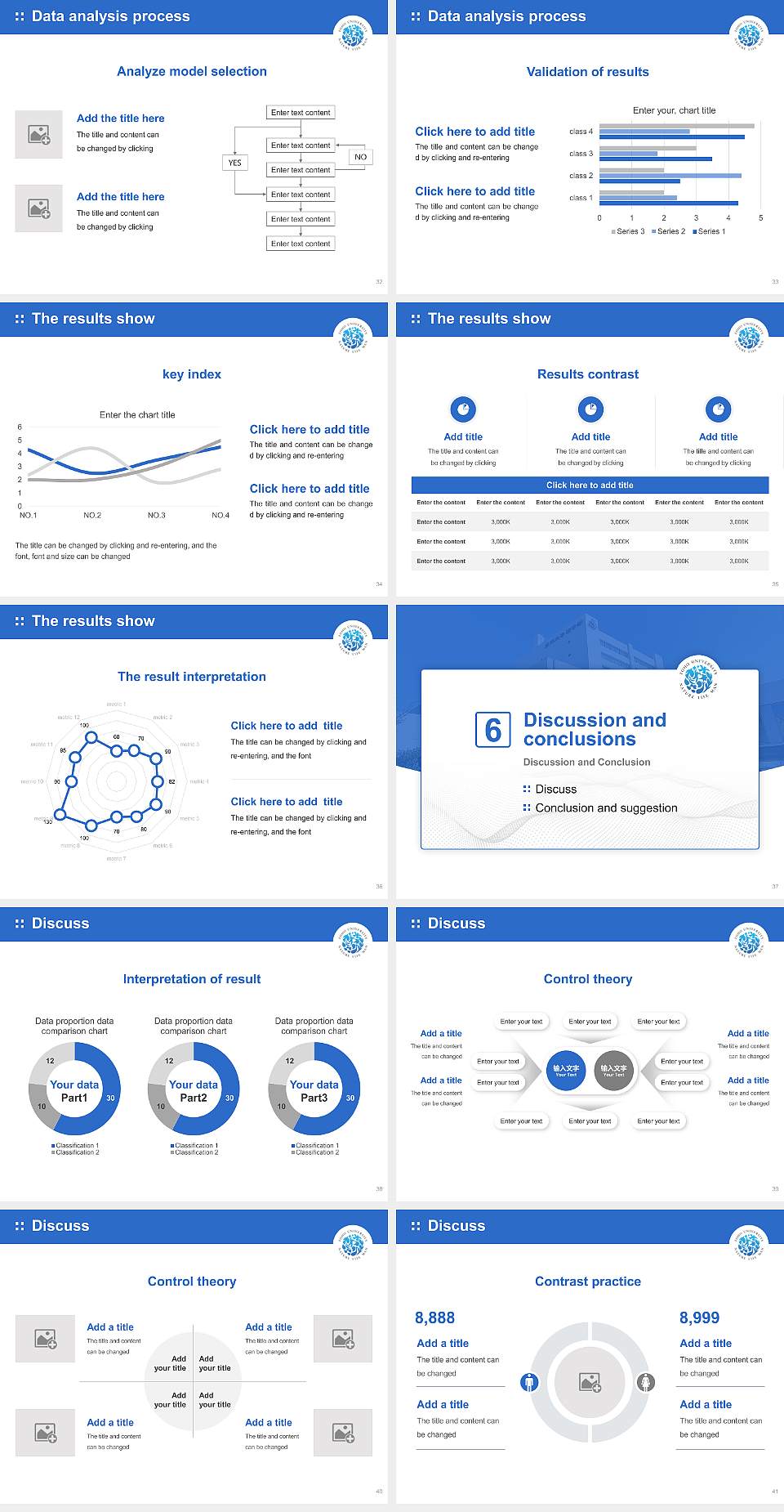 Toho University Graduation Thesis Defense PPT Template4:3 ratio PPT effect preview image5