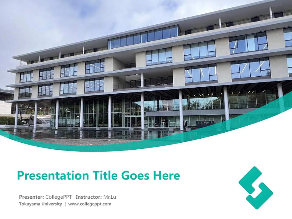 Tokuyama University Course/Courseware Creation PPT Template4:3 ratio PPT effect preview image5