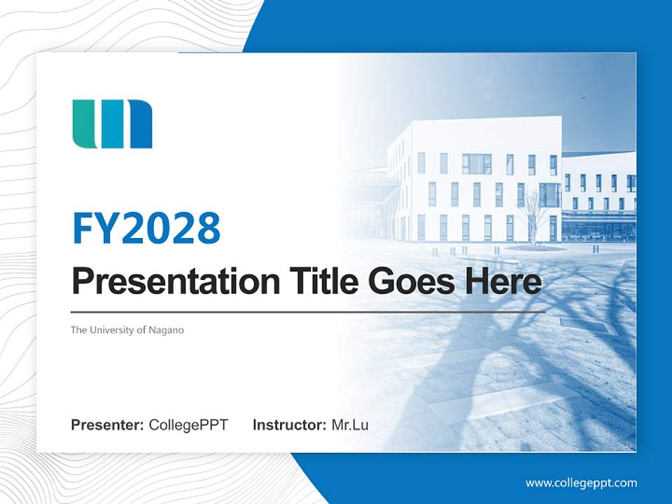 The University of Nagano Academic Presentation/Research Findings Report PPT Template4:3 ratio PPT effect preview image5