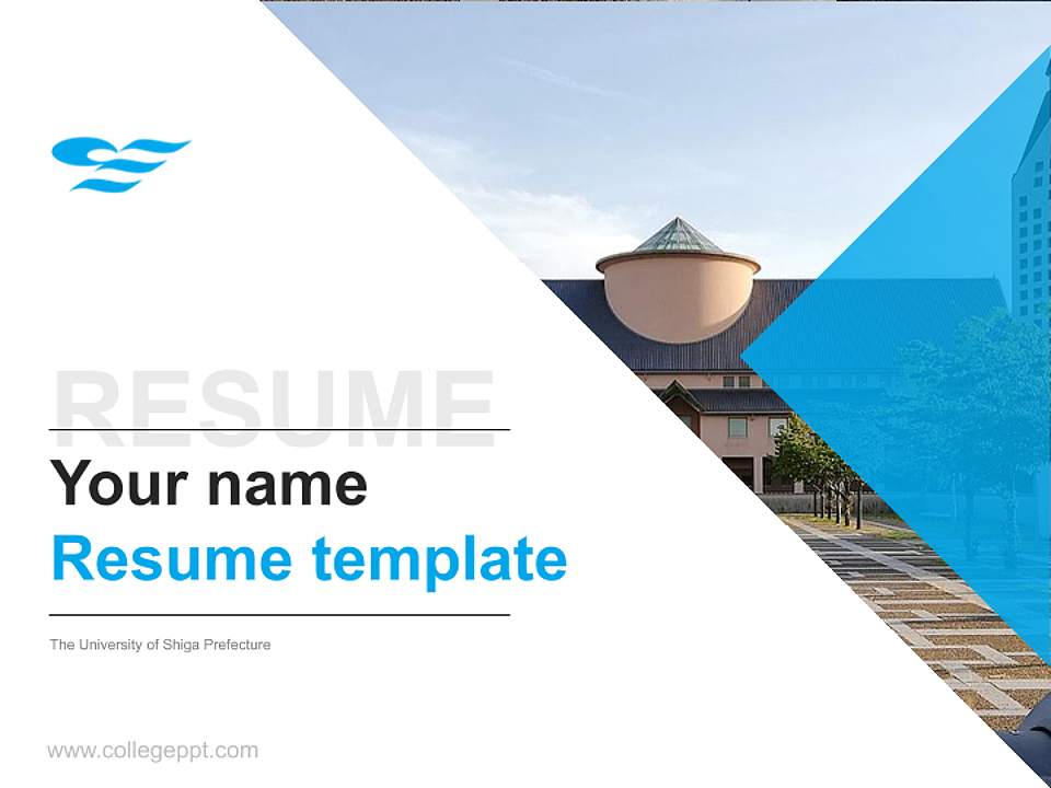 The University of Shiga Prefecture Resume PPT Template4:3 ratio PPT effect preview image5
