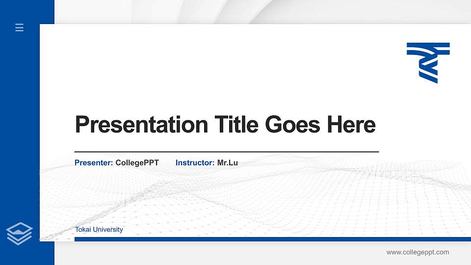 Tokai University Thesis Proposal/Graduation Defense PPT Template16:9 ratio PPT effect preview image