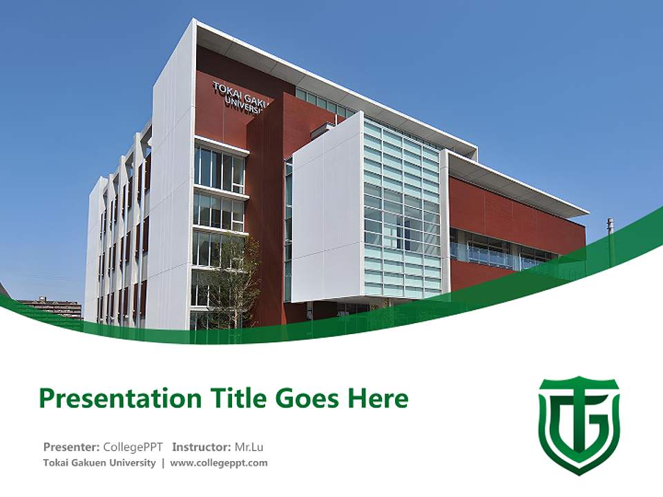 Tokai Gakuen University Course/Courseware Creation PPT Template4:3 ratio PPT effect preview image5