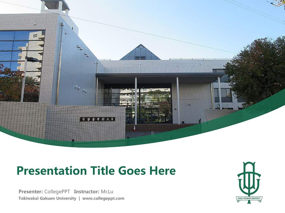 Tokiwakai Gakuen University Course/Courseware Creation PPT Template4:3 ratio PPT effect preview image5