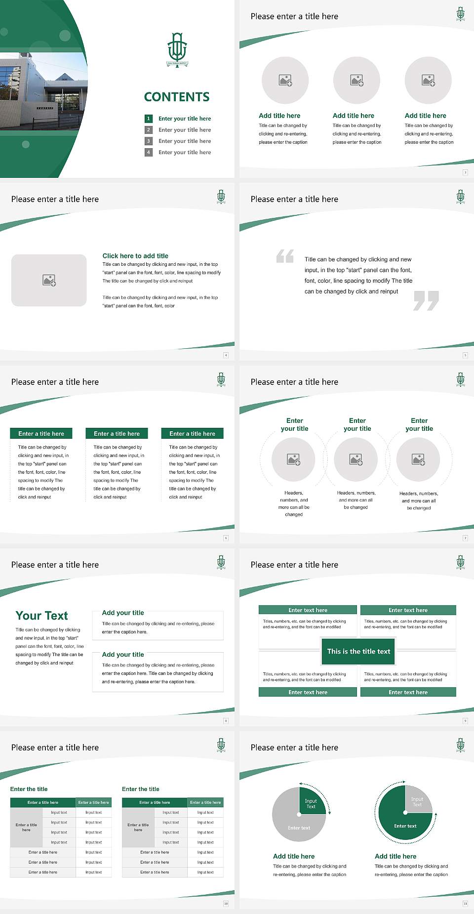 Tokiwakai Gakuen University Course/Courseware Creation PPT Template4:3 ratio PPT effect preview image2