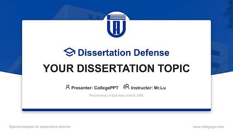 The University of East Asia Graduation Thesis Defense PPT Template
