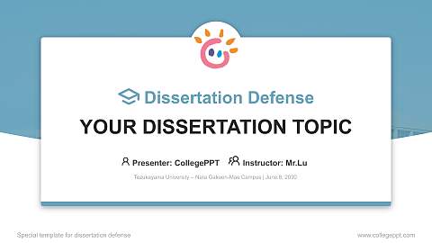 Tezukayama University – Nara Gakuen-Mae Campus Graduation Thesis Defense PPT Template