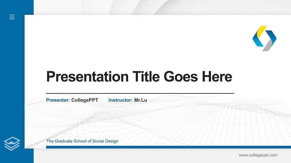 The Graduate School of Social Design Thesis Proposal/Graduation Defense PPT Template16:9 ratio PPT effect preview image