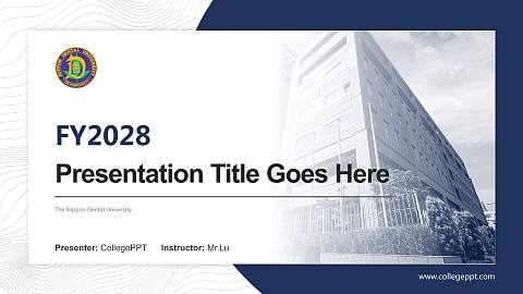 The Nippon Dental University Academic Presentation/Research Findings Report PPT Template