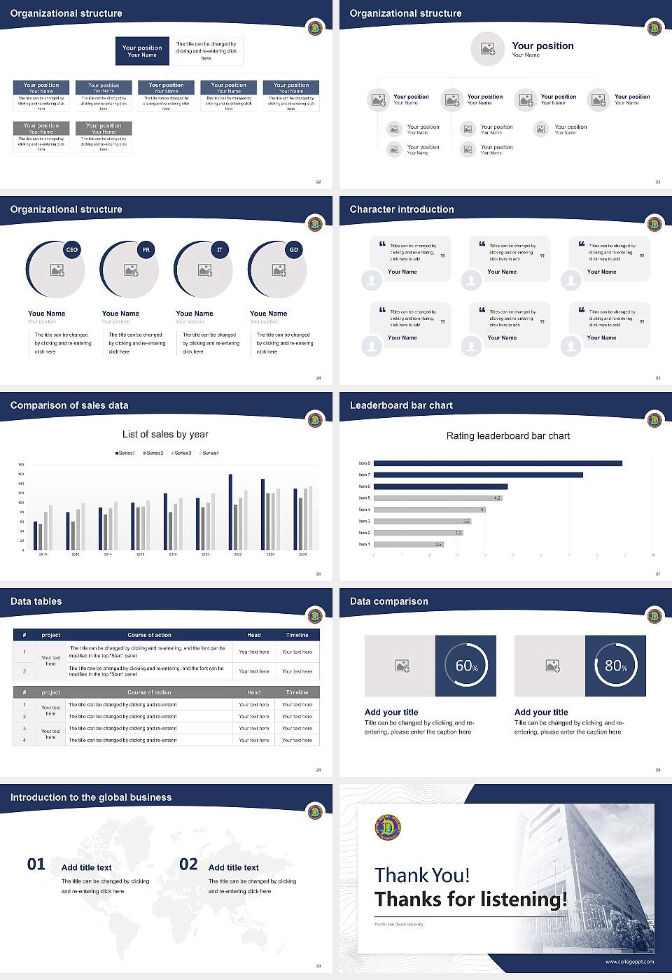 The Nippon Dental University Academic Presentation/Research Findings Report PPT Template16:9 ratio PPT effect preview image4
