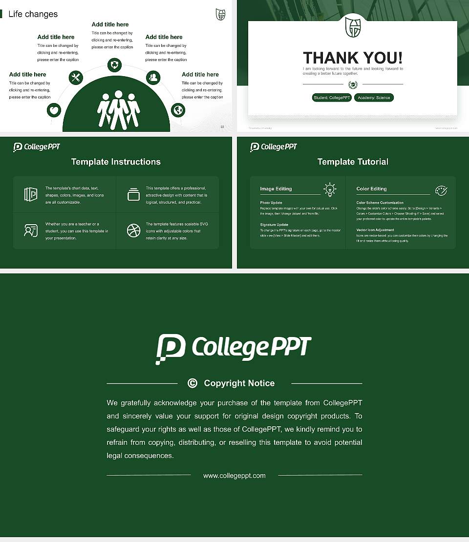 Takamatsu University National Scholarship Defense PPT Template16:9 ratio PPT effect preview image4
