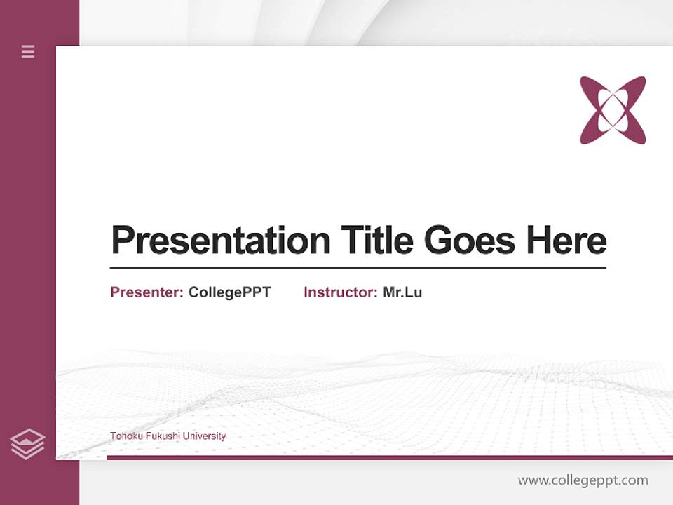 Tohoku Fukushi University Thesis Proposal/Graduation Defense PPT Template4:3 ratio PPT effect preview image5