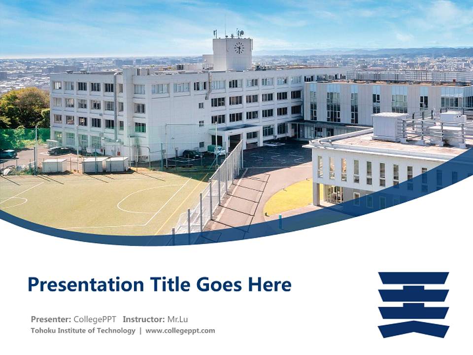 Tohoku Institute of Technology Course/Courseware Creation PPT Template4:3 ratio PPT effect preview image5