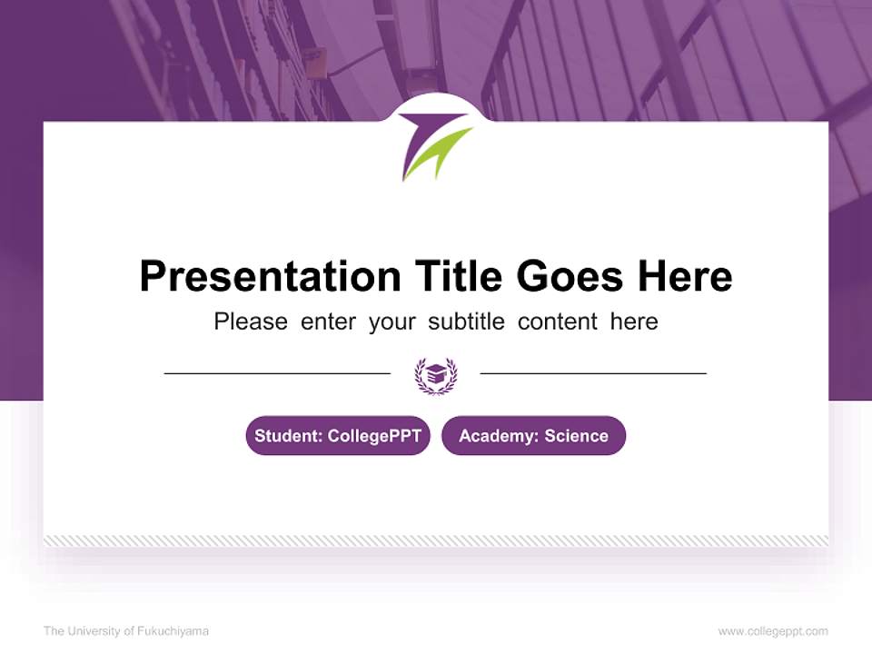 The University of Fukuchiyama National Scholarship Defense PPT Template4:3 ratio PPT effect preview image4