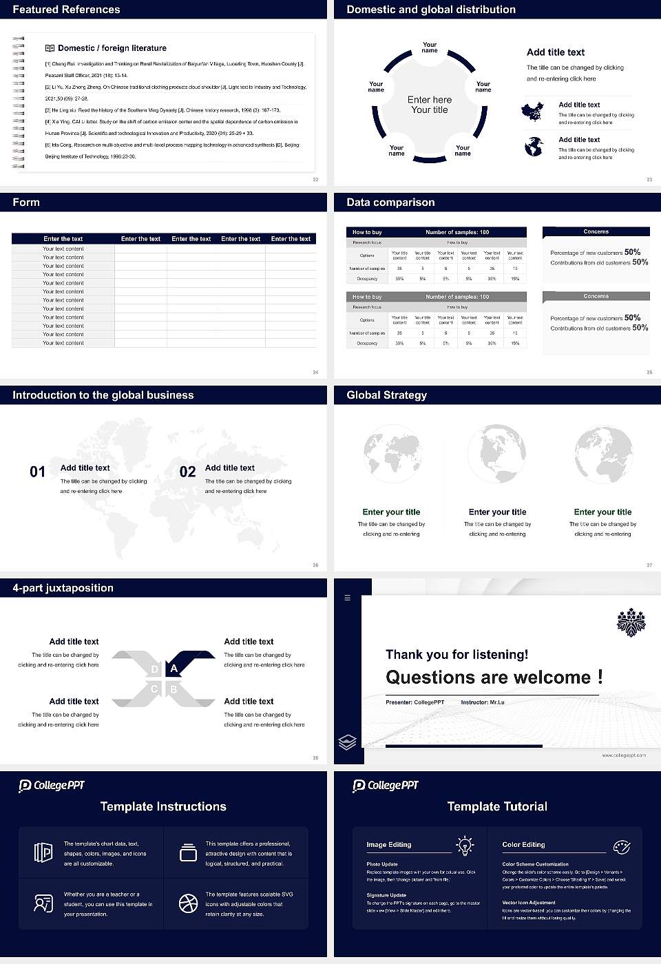 Toin University of Yokohama Thesis Proposal/Graduation Defense PPT Template16:9 ratio PPT effect preview image4
