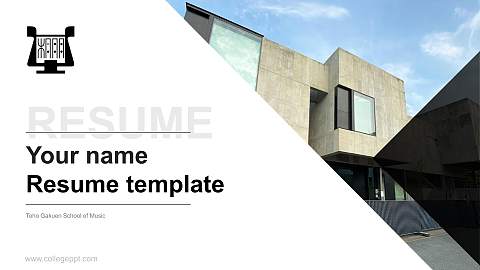 Toho Gakuen School of Music Resume PPT Template