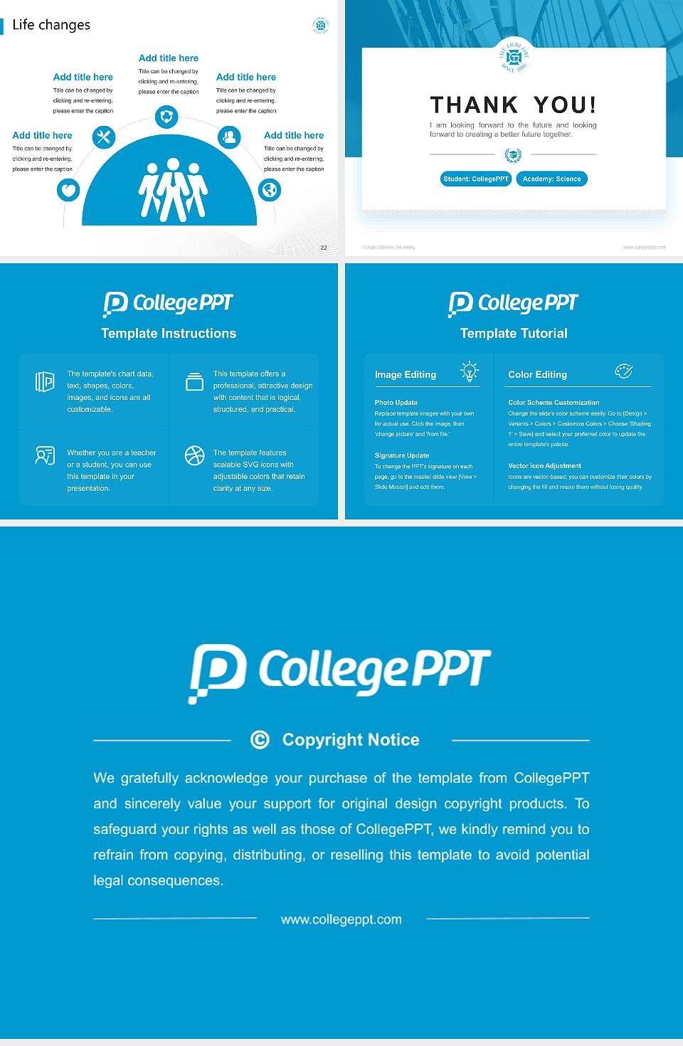 Tohoku Gakuin University National Scholarship Defense PPT Template4:3 ratio PPT effect preview image4
