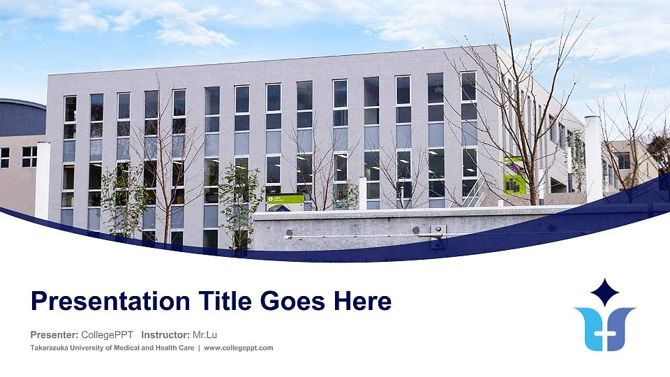 Takarazuka University of Medical and Health Care Course/Courseware Creation PPT Template16:9 ratio PPT effect preview image
