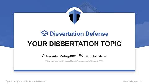 Tokyo Metropolitan University(Minami-Osawa Campus) Graduation Thesis Defense PPT Template