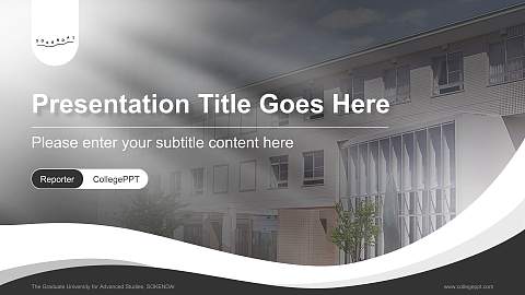 The Graduate University for Advanced Studies, SOKENDAI Lecture Sharing and Networking Event PPT Template