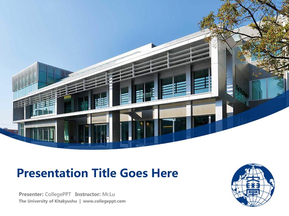 The University of Kitakyushu Course/Courseware Creation PPT Template4:3 ratio PPT effect preview image5