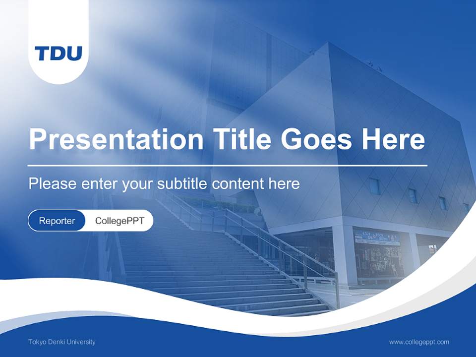 Tokyo Denki University Lecture Sharing and Networking Event PPT Template4:3 ratio PPT effect preview image4