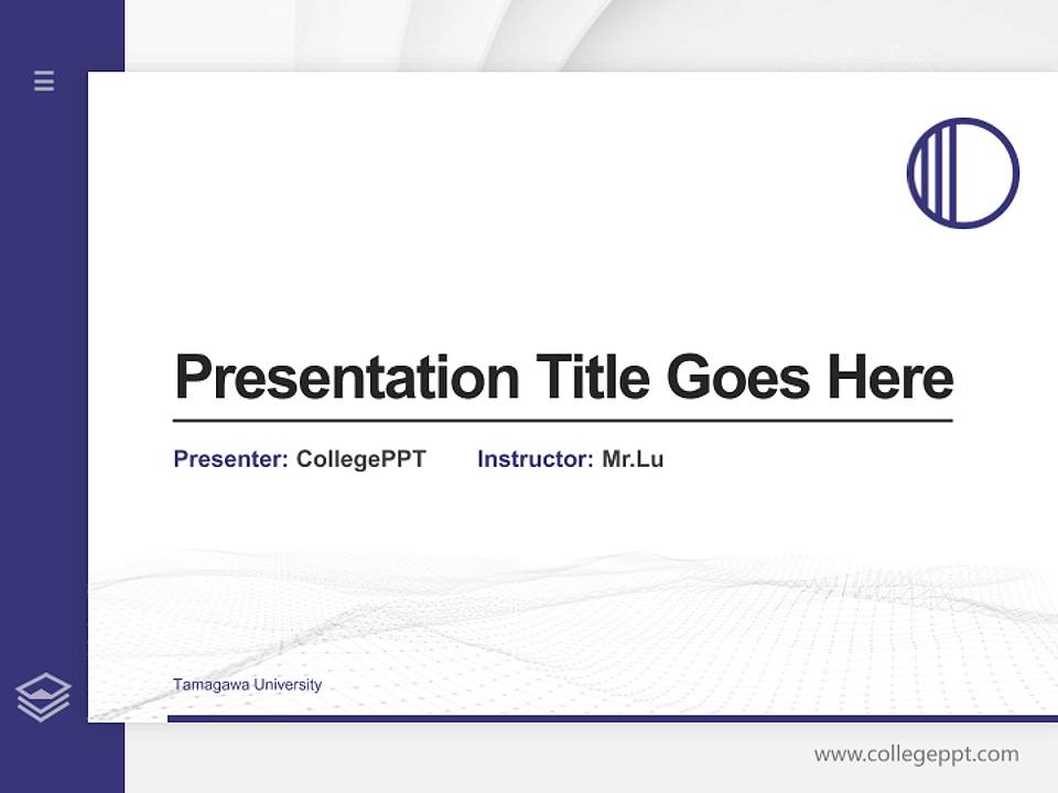 Tamagawa University Thesis Proposal/Graduation Defense PPT Template4:3 ratio PPT effect preview image5
