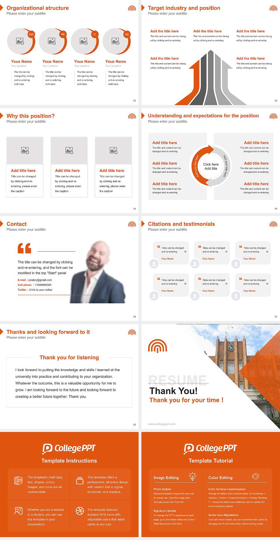 Takushoku University（ Bunkyō Ward） Resume PPT Template4:3 ratio PPT effect preview image4