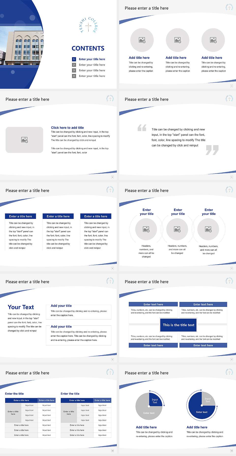 Tenshi College Course/Courseware Creation PPT Template4:3 ratio PPT effect preview image2