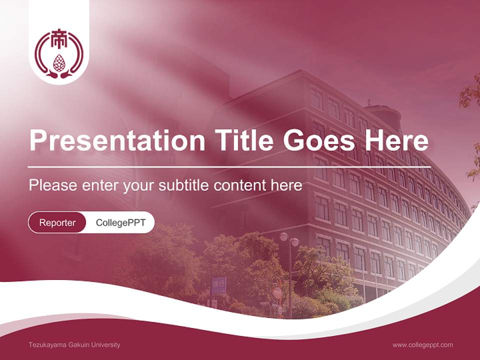 Tezukayama Gakuin University Lecture Sharing and Networking Event PPT Template4:3 ratio PPT effect preview image4