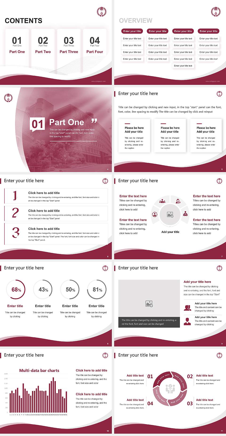 Tezukayama Gakuin University Lecture Sharing and Networking Event PPT Template4:3 ratio PPT effect preview image2