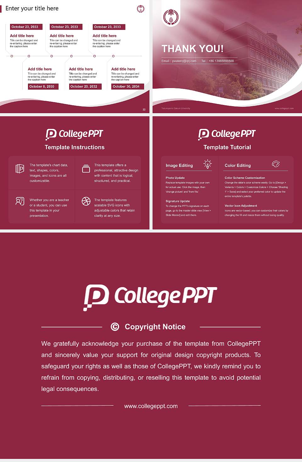 Tezukayama Gakuin University Lecture Sharing and Networking Event PPT Template4:3 ratio PPT effect preview image4