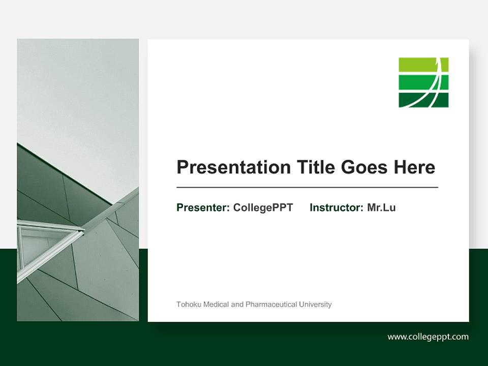 Tohoku Medical and Pharmaceutical University General PPT Template4:3 ratio PPT effect preview image6