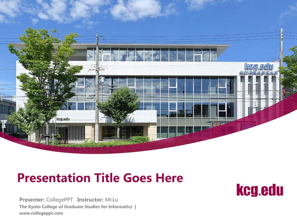 The Kyoto College of Graduate Studies for Informatics Course/Courseware Creation PPT Template4:3 ratio PPT effect preview image5