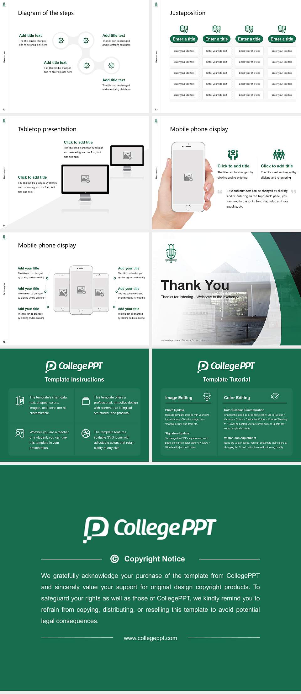 Tokiwakai Gakuen University Competition/Entrepreneurship Contest PPT Template4:3 ratio PPT effect preview image9