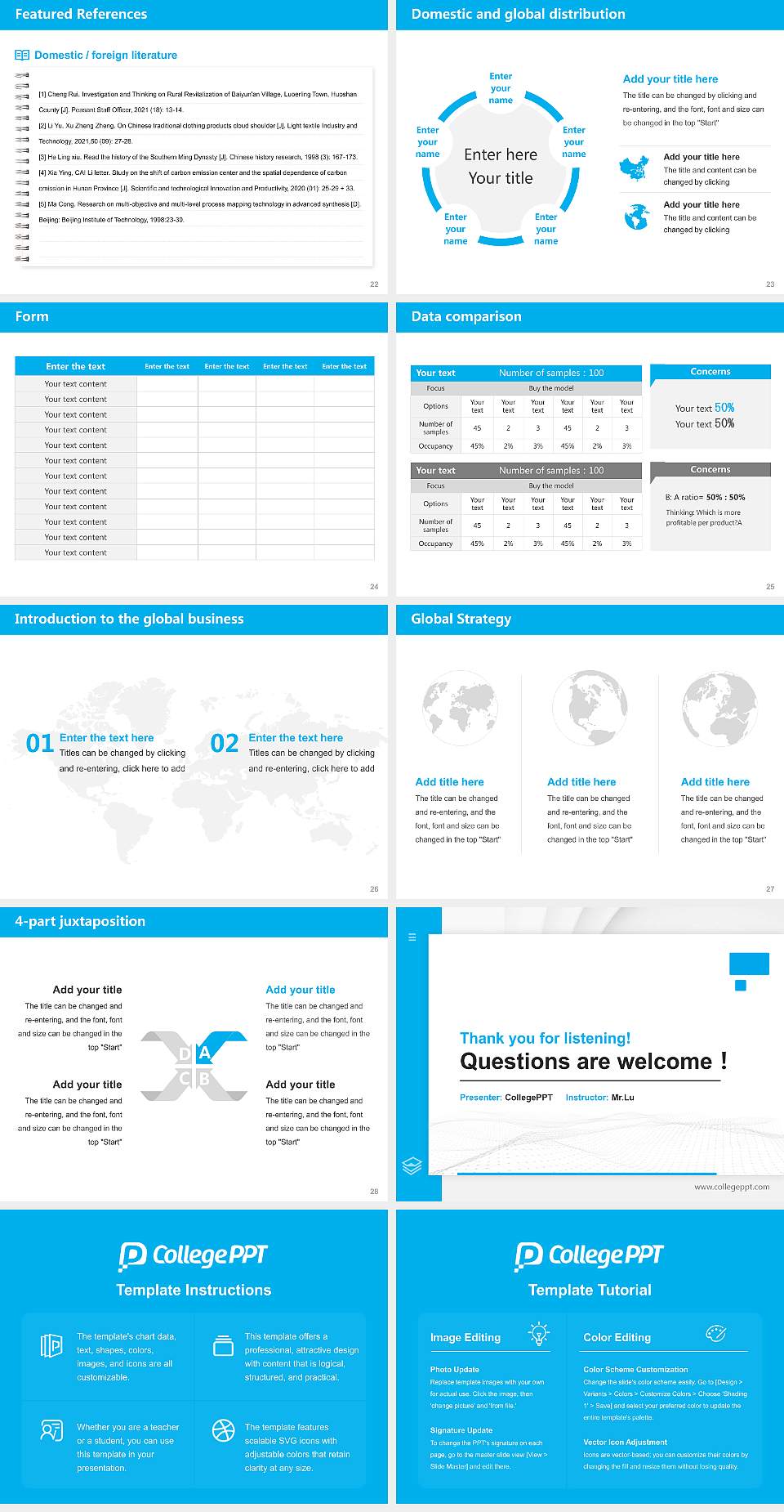 Tokyo City University Thesis Proposal/Graduation Defense PPT Template4:3 ratio PPT effect preview image4