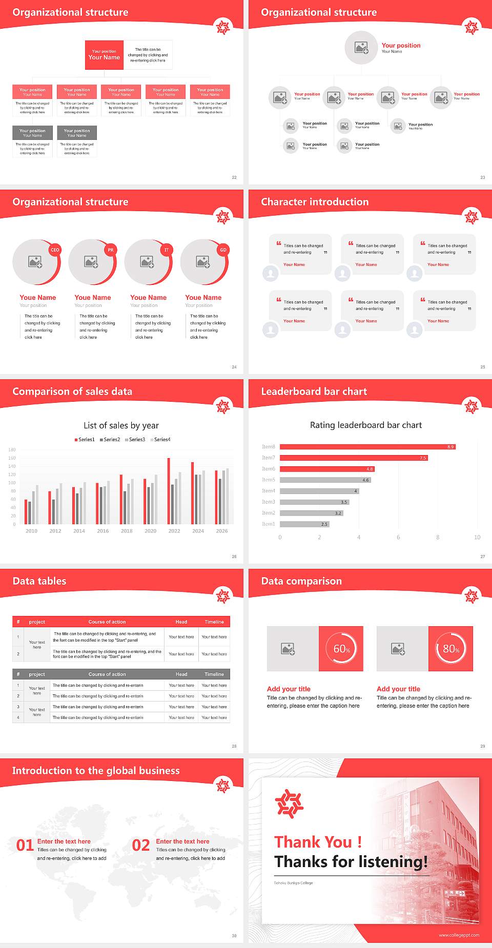 Tohoku Bunkyo College Academic Presentation/Research Findings Report PPT Template4:3 ratio PPT effect preview image4
