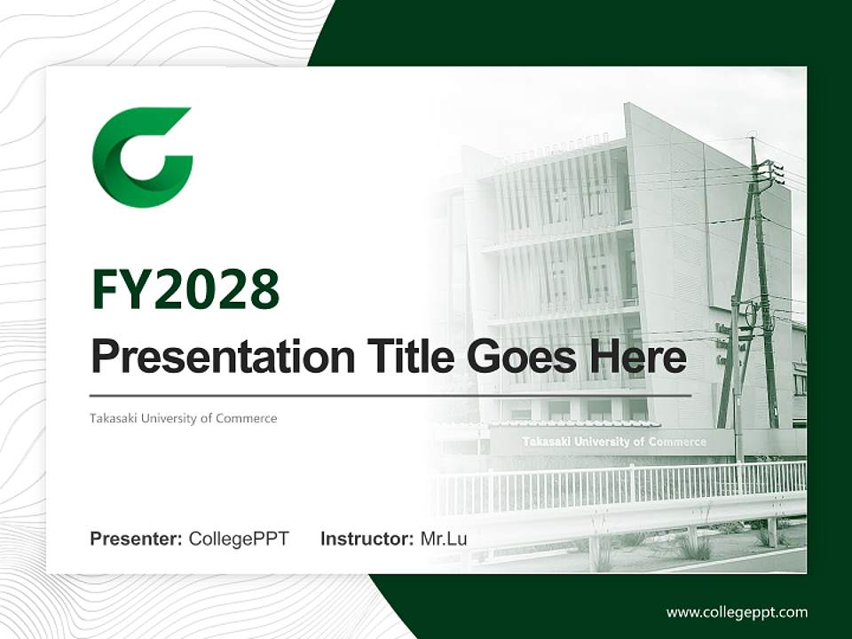 Takasaki University of Commerce Academic Presentation/Research Findings Report PPT Template4:3 ratio PPT effect preview image5