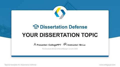 The Graduate School of Social Design Graduation Thesis Defense PPT Template