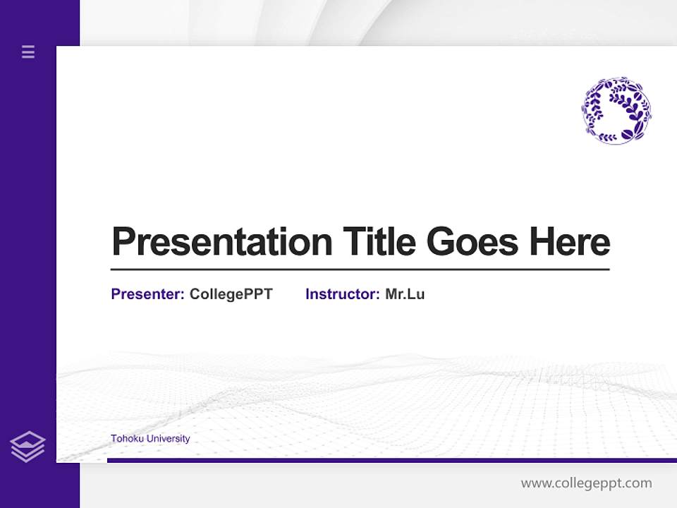Tohoku University Thesis Proposal/Graduation Defense PPT Template4:3 ratio PPT effect preview image5