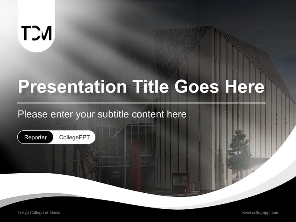 Tokyo College of Music Lecture Sharing and Networking Event PPT Template4:3 ratio PPT effect preview image4