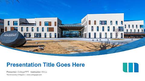 The University of Nagano Course/Courseware Creation PPT Template